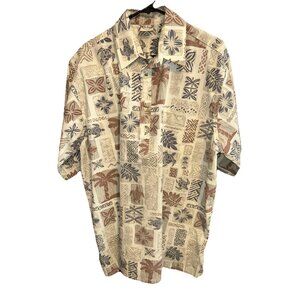 Go Barefoot Men's XL Hawaiian Tradition Shirt Multi Color XL Pullover Vintage